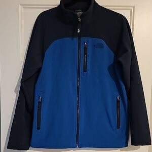 The North Face Boy's Apex Nimble Jacket in Turkish Sea Blue & Urban Navy sz xl